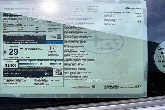 new 2025 Subaru Crosstrek car, priced at $33,612