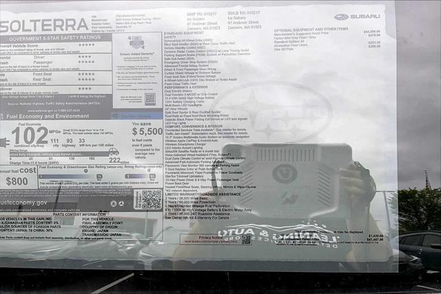 new 2025 Subaru Solterra car, priced at $47,457