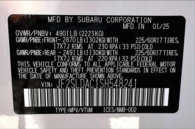 new 2025 Subaru Forester car, priced at $29,989