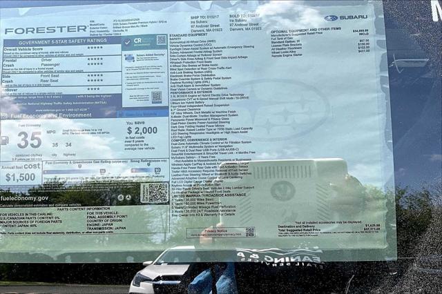 new 2025 Subaru Forester Hybrid car, priced at $37,171