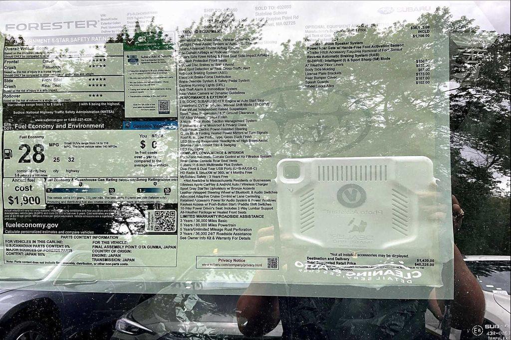 new 2025 Subaru Forester car, priced at $36,076