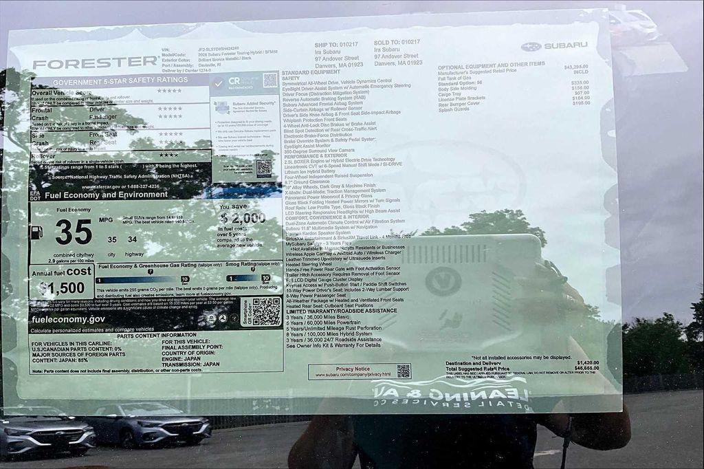 new 2025 Subaru Forester Hybrid car, priced at $41,399