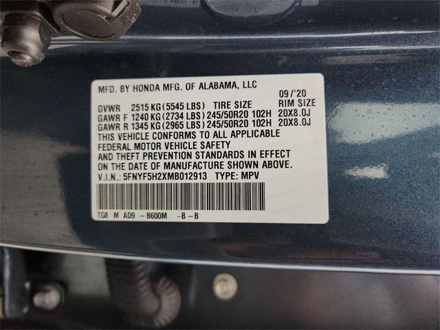 used 2021 Honda Pilot car, priced at $27,294
