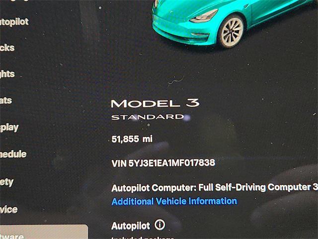 used 2021 Tesla Model 3 car, priced at $22,500