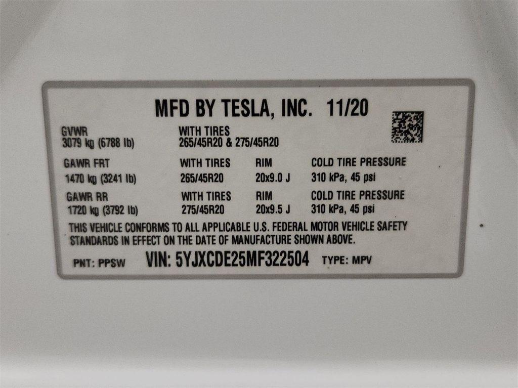used 2021 Tesla Model X car, priced at $34,993