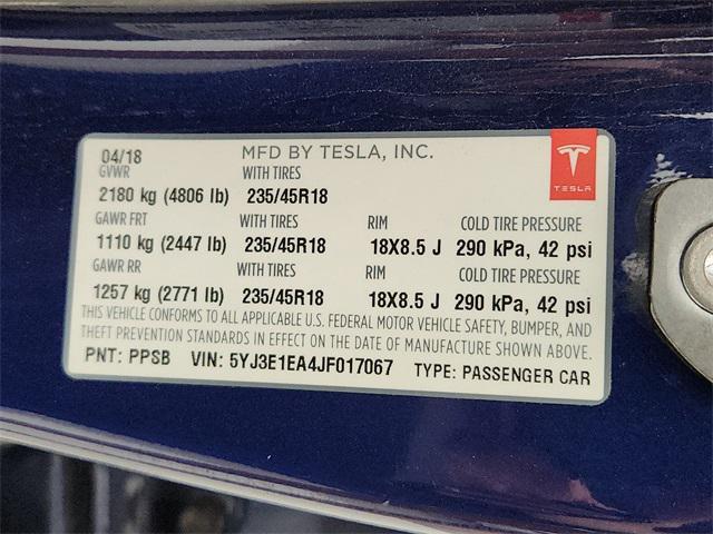 used 2018 Tesla Model 3 car, priced at $18,990