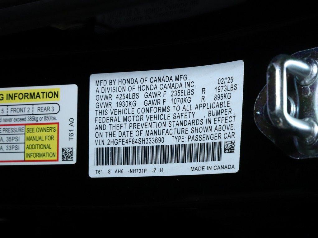 used 2025 Honda Civic Hybrid car, priced at $26,591