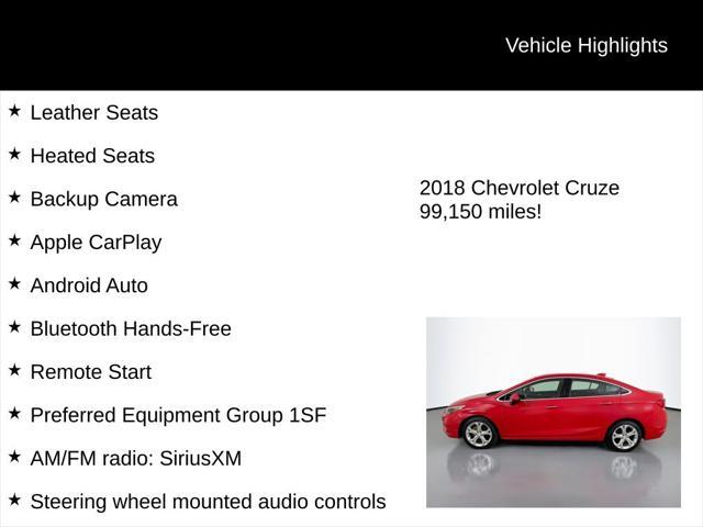 used 2018 Chevrolet Cruze car, priced at $9,990