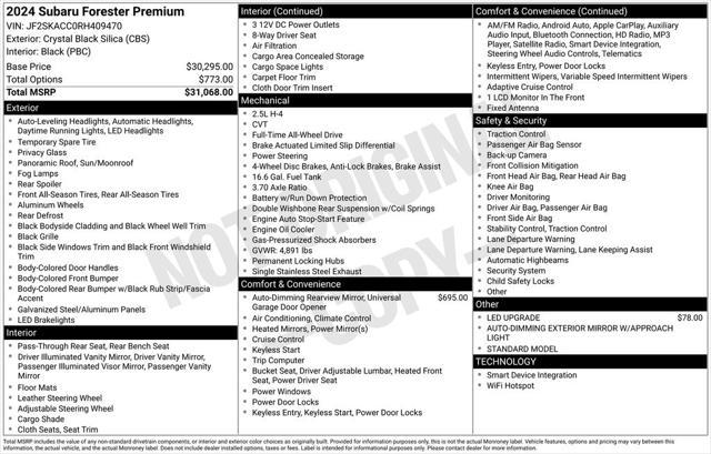 used 2024 Subaru Forester car, priced at $30,490