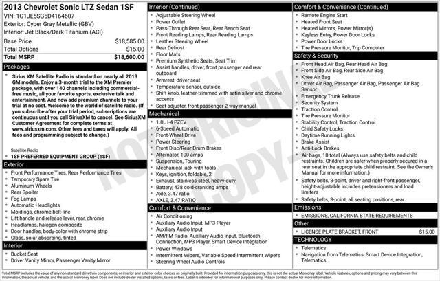 used 2013 Chevrolet Sonic car, priced at $6,750