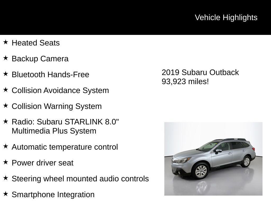 used 2019 Subaru Outback car, priced at $16,911