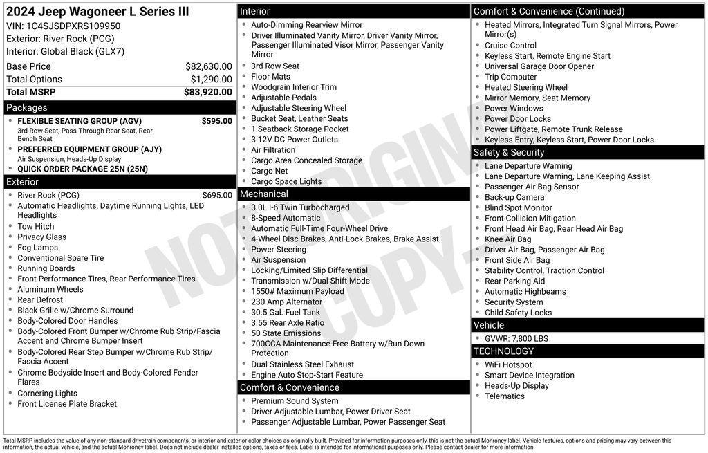 used 2024 Jeep Wagoneer L car, priced at $54,750