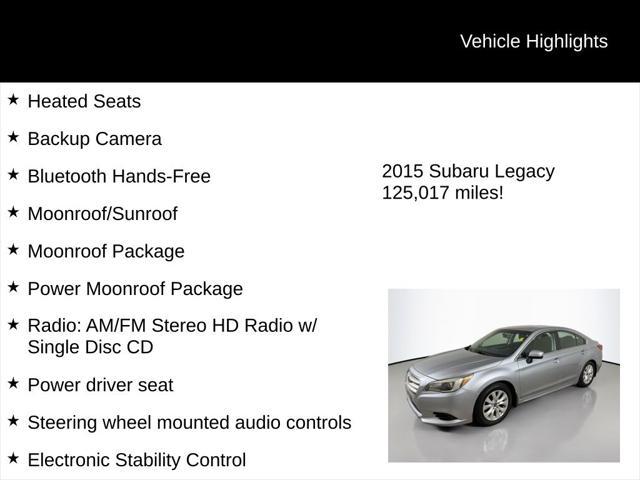 used 2015 Subaru Legacy car, priced at $11,420