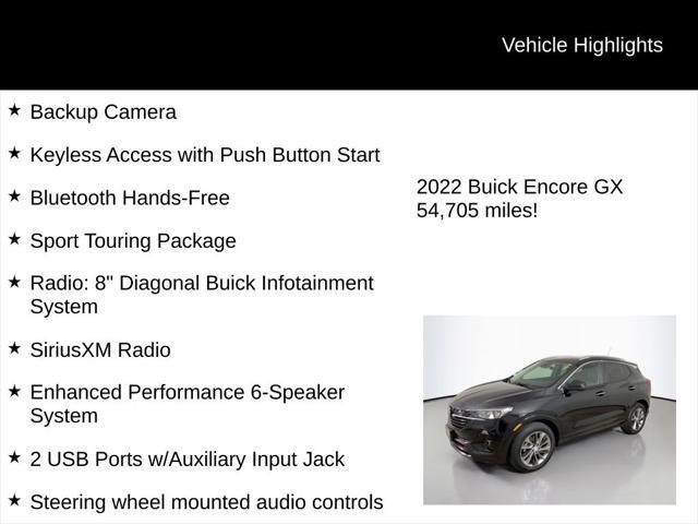 used 2022 Buick Encore GX car, priced at $18,998