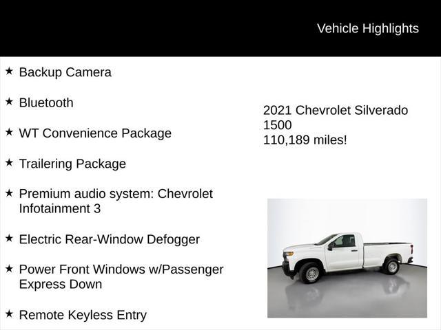 used 2021 Chevrolet Silverado 1500 car, priced at $16,796