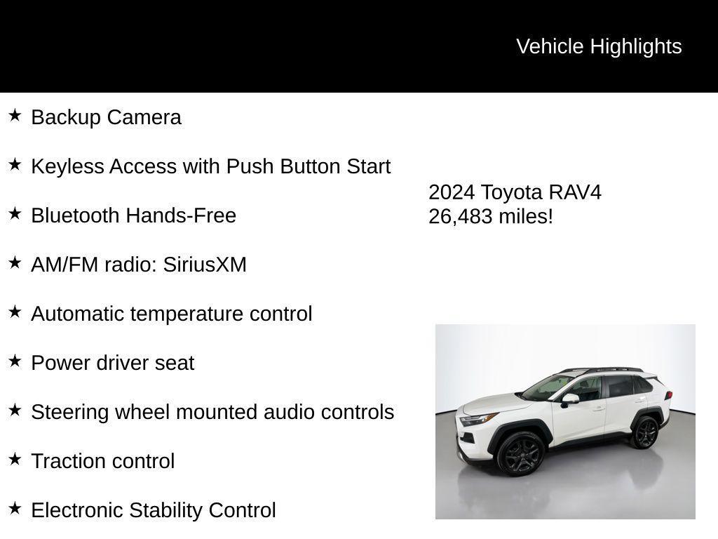 used 2024 Toyota RAV4 car, priced at $33,500