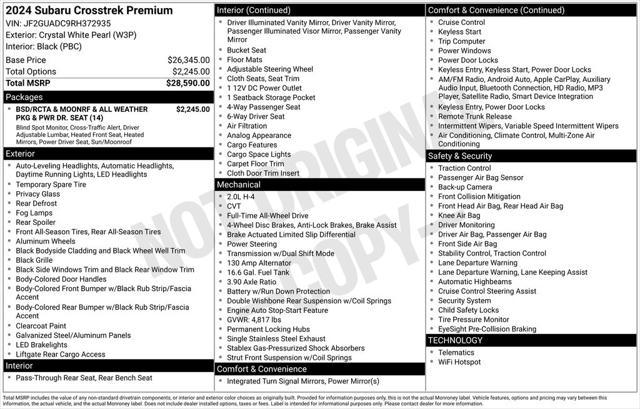 used 2024 Subaru Crosstrek car, priced at $28,490