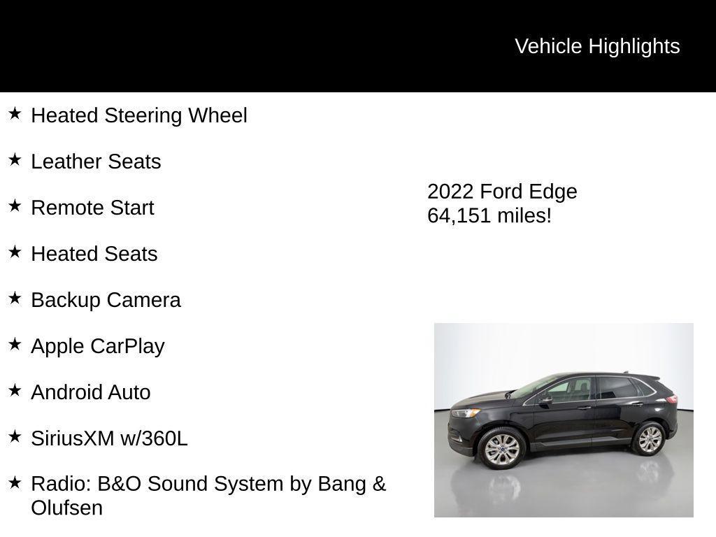 used 2022 Ford Edge car, priced at $22,300