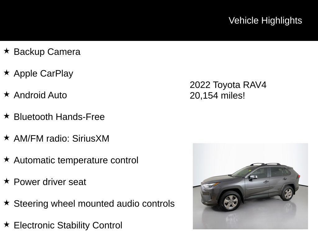 used 2022 Toyota RAV4 car, priced at $30,870