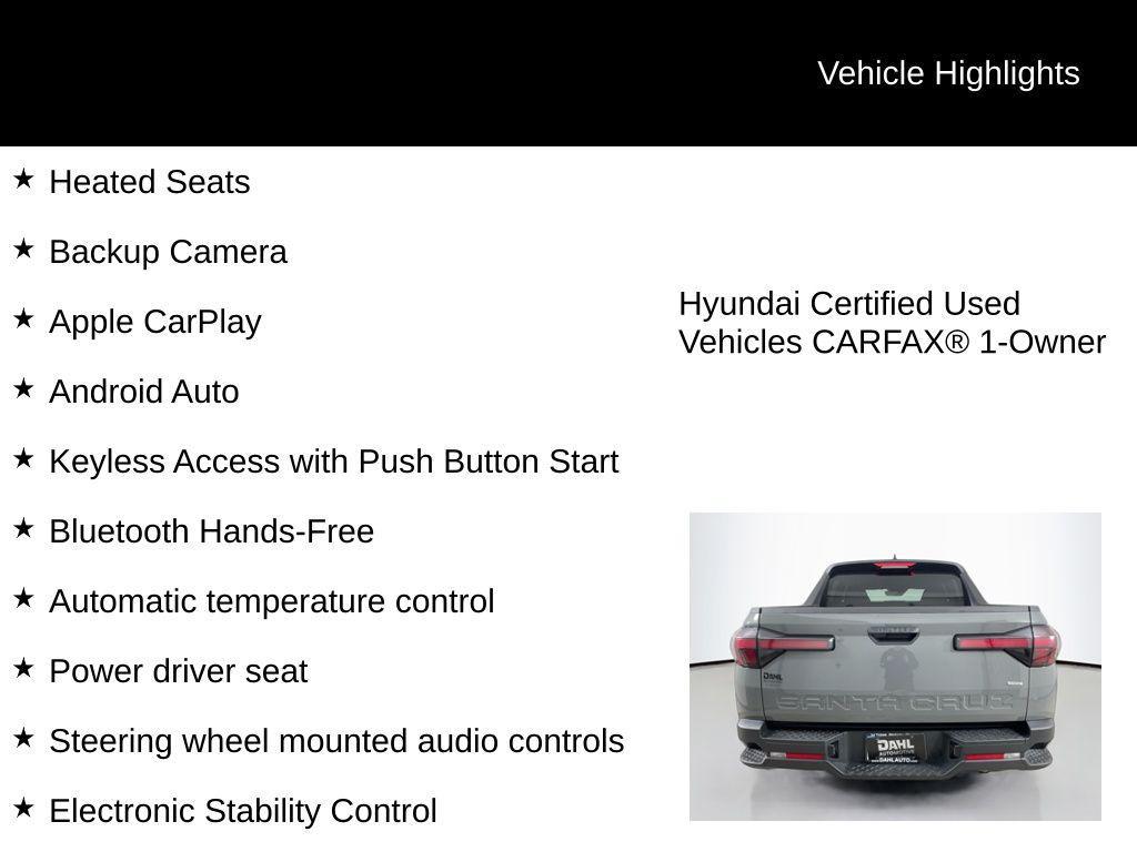 used 2025 Hyundai SANTA CRUZ car, priced at $27,497