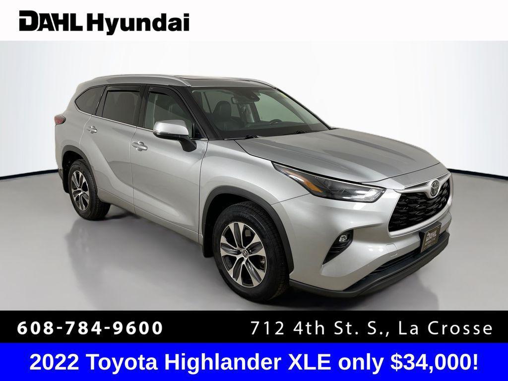used 2022 Toyota Highlander car, priced at $34,000