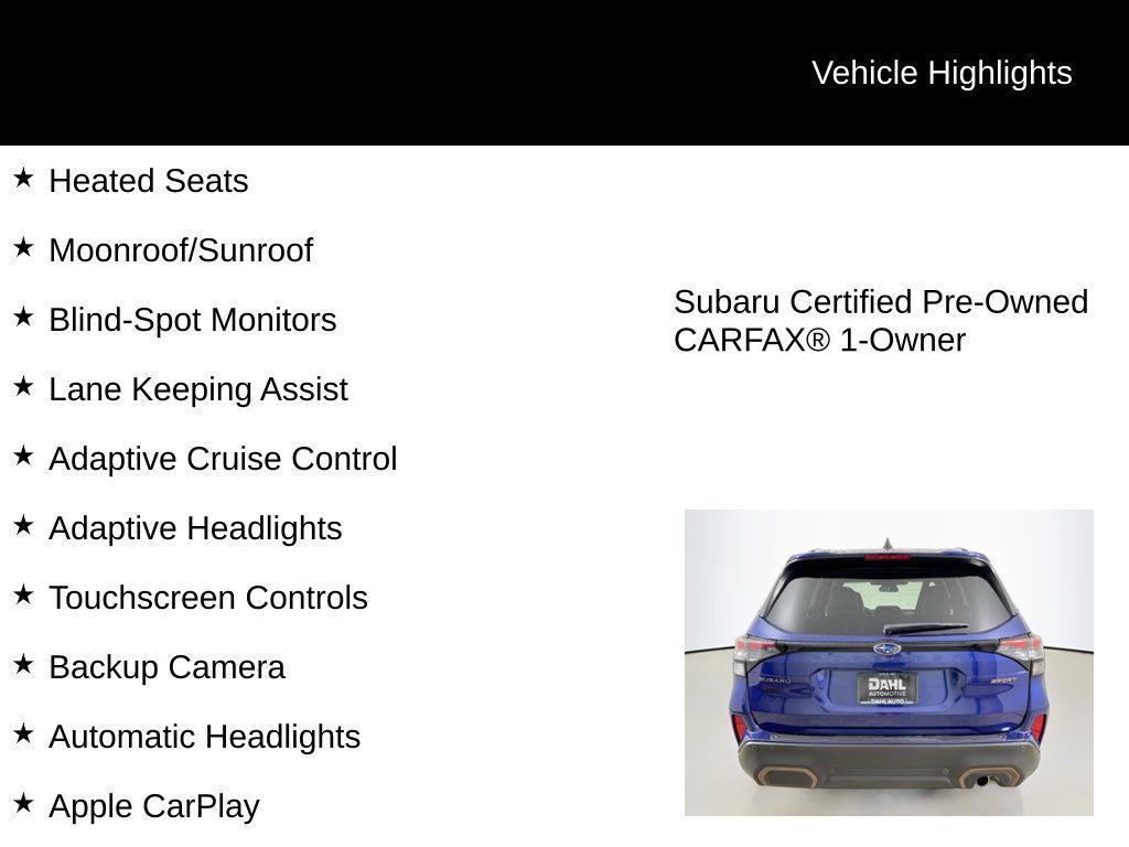 used 2025 Subaru Forester car, priced at $33,499