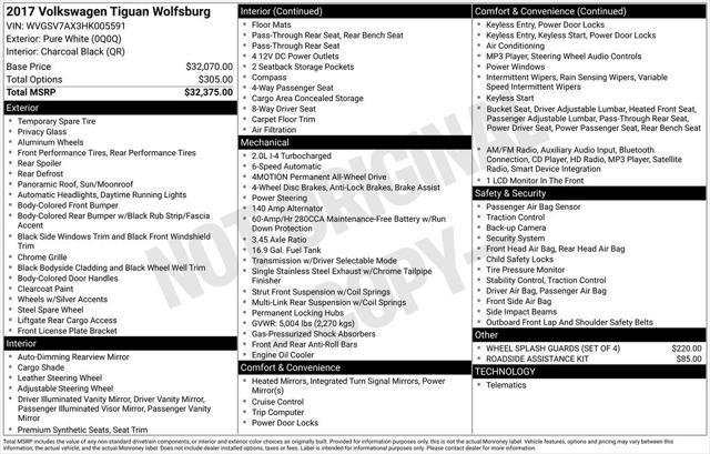 used 2017 Volkswagen Tiguan car, priced at $14,911