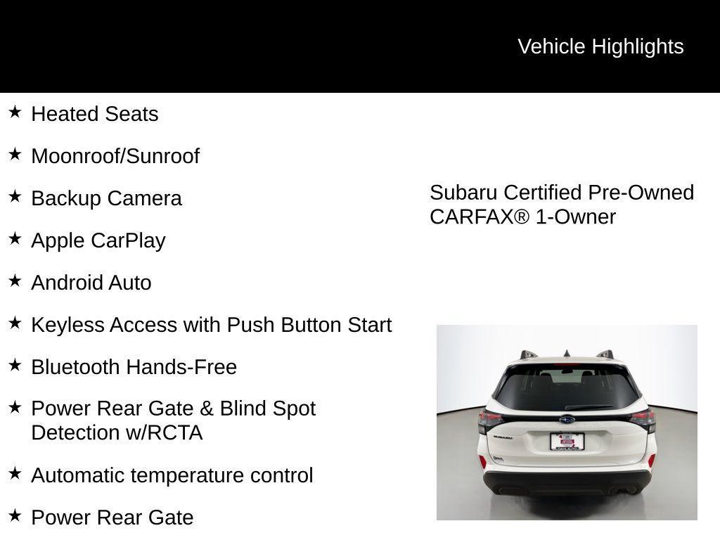 used 2025 Subaru Forester car, priced at $32,800