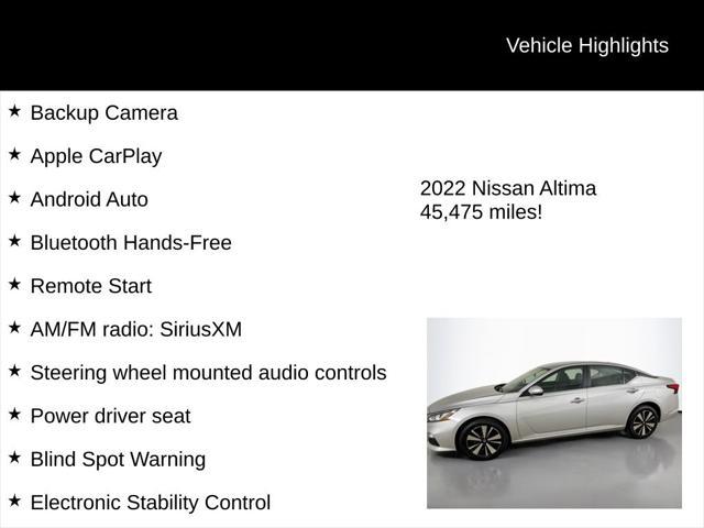used 2022 Nissan Altima car, priced at $21,998