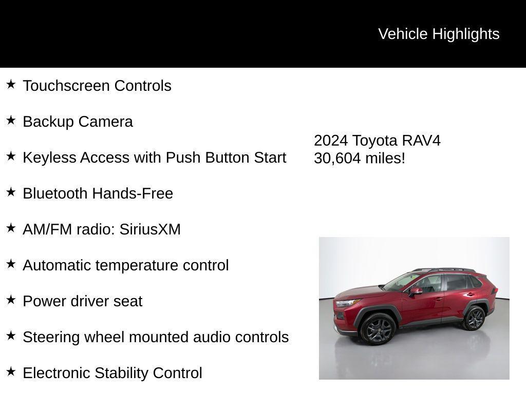 used 2024 Toyota RAV4 car, priced at $33,500