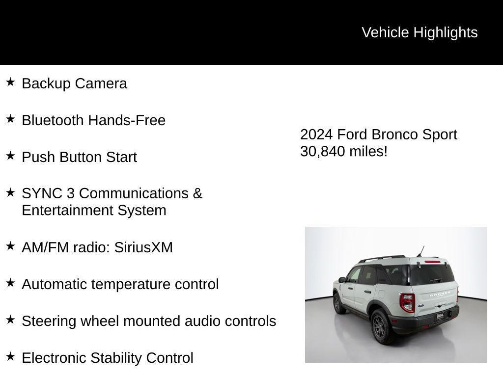 used 2024 Ford Bronco Sport car, priced at $23,499
