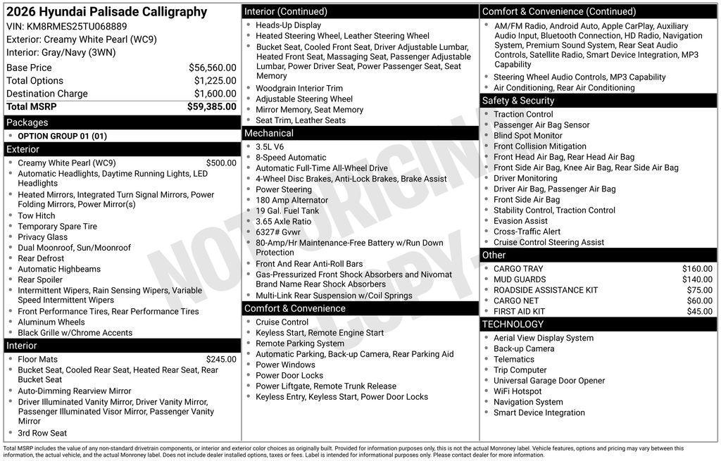 new 2026 Hyundai Palisade car, priced at $57,635