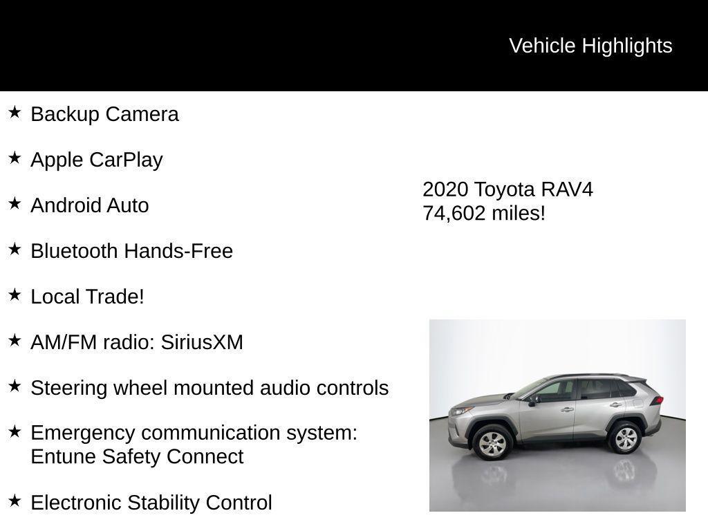 used 2020 Toyota RAV4 car, priced at $20,808