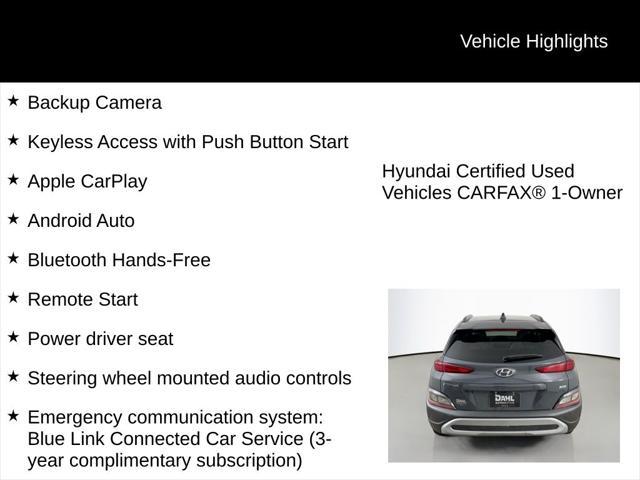 used 2023 Hyundai Kona car, priced at $22,975
