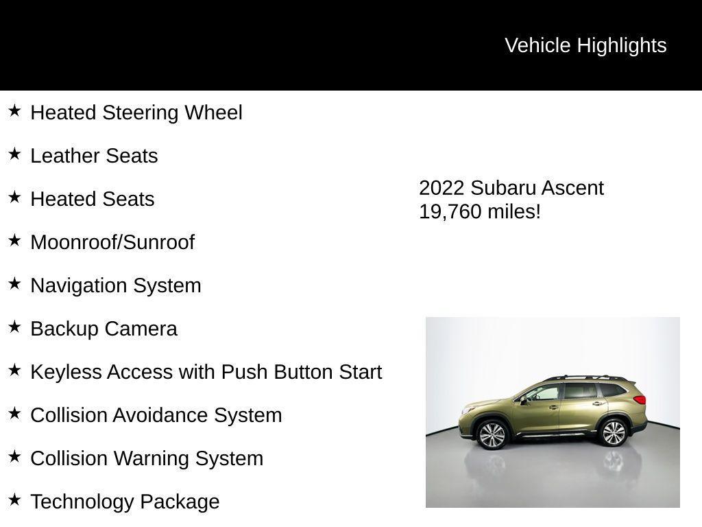 used 2022 Subaru Ascent car, priced at $32,994