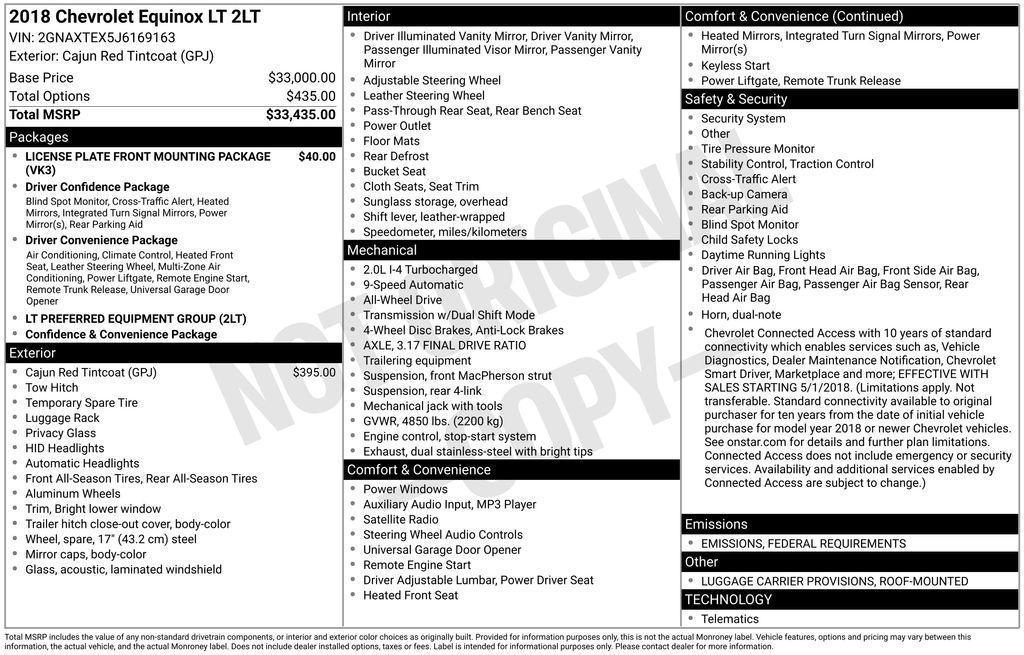 used 2018 Chevrolet Equinox car, priced at $14,770