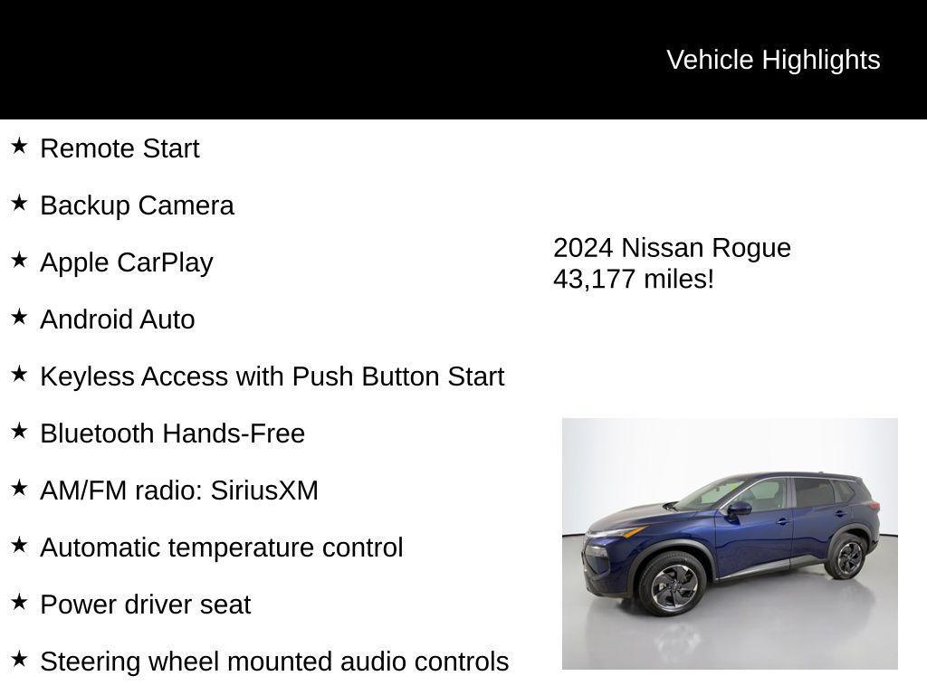 used 2024 Nissan Rogue car, priced at $23,345