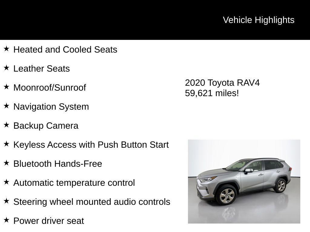 used 2020 Toyota RAV4 Hybrid car, priced at $29,500