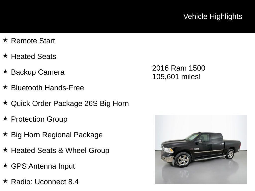 used 2016 Ram 1500 car, priced at $17,998