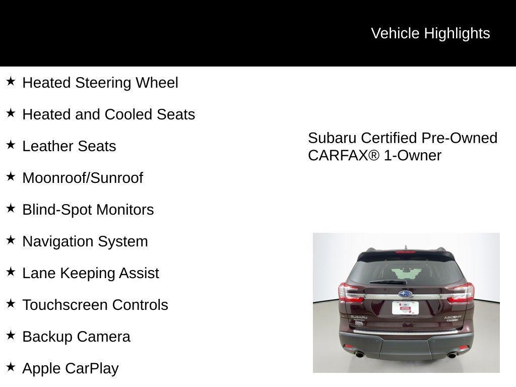 used 2024 Subaru Ascent car, priced at $39,985