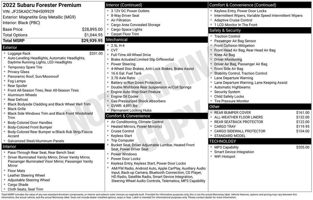 used 2022 Subaru Forester car, priced at $26,997