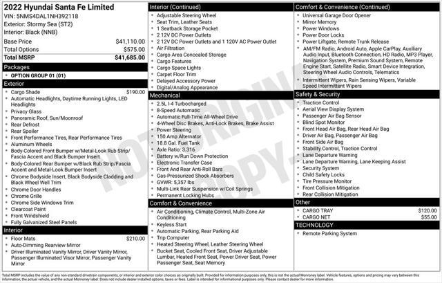 used 2022 Hyundai Santa Fe car, priced at $28,999
