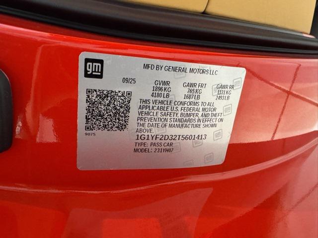 new 2026 Chevrolet Corvette car, priced at $164,645