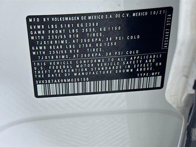 used 2022 Volkswagen Tiguan car, priced at $20,196