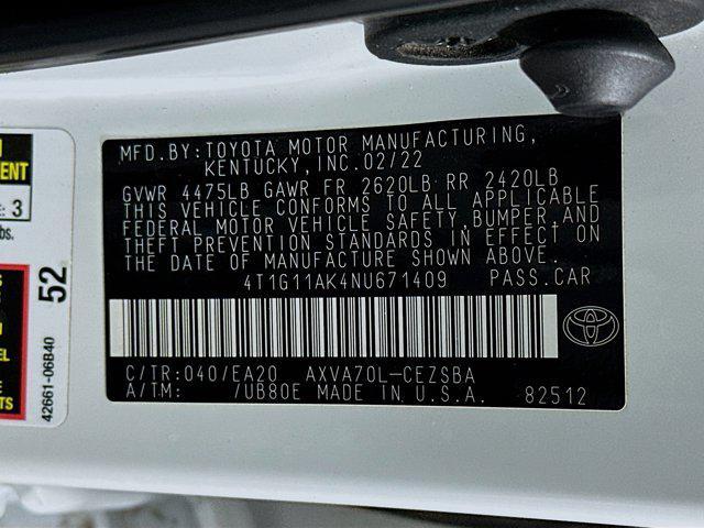 used 2022 Toyota Camry car, priced at $21,589