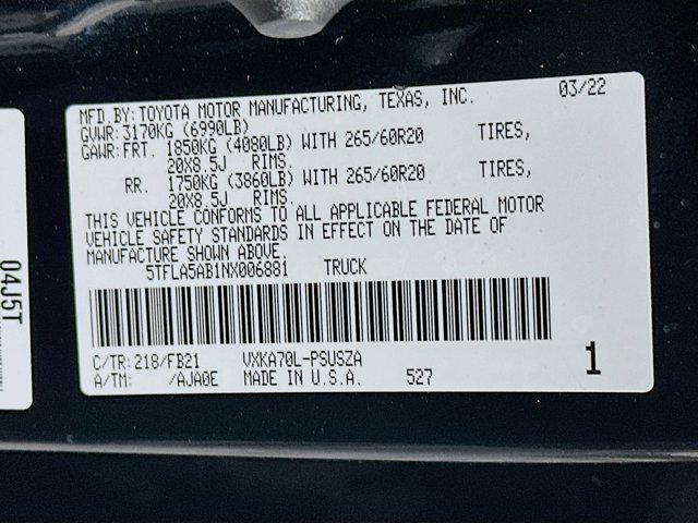 used 2022 Toyota Tundra car, priced at $36,997