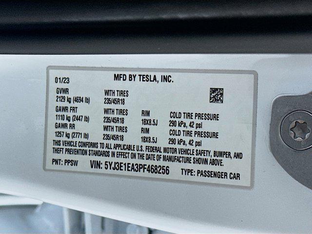 used 2023 Tesla Model 3 car, priced at $25,497