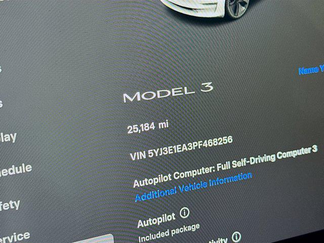 used 2023 Tesla Model 3 car, priced at $25,497