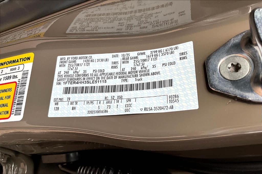 new 2025 Ford Ranger car, priced at $39,610