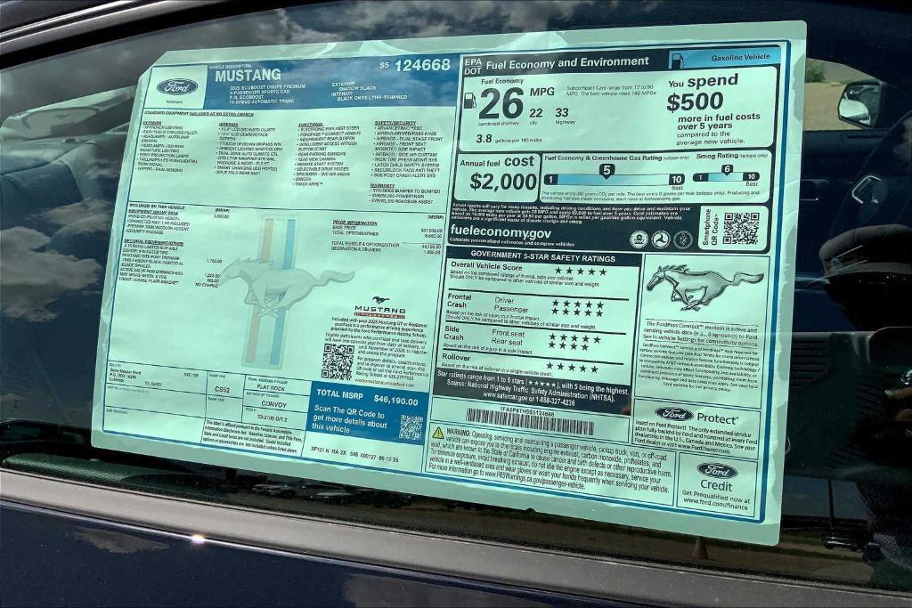 new 2025 Ford Mustang car, priced at $45,690